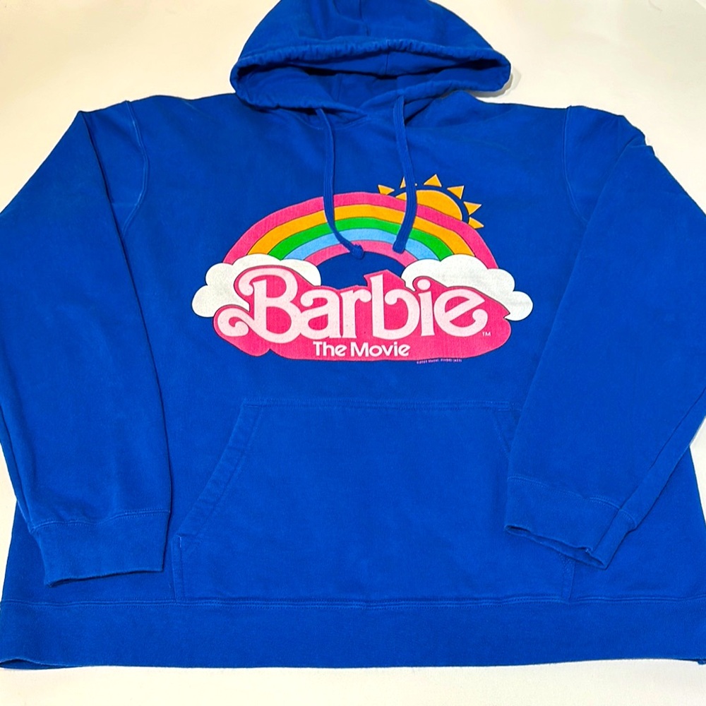BARBIE MOVIE MATTEL WOMENS HOODED SWEATSHIRT